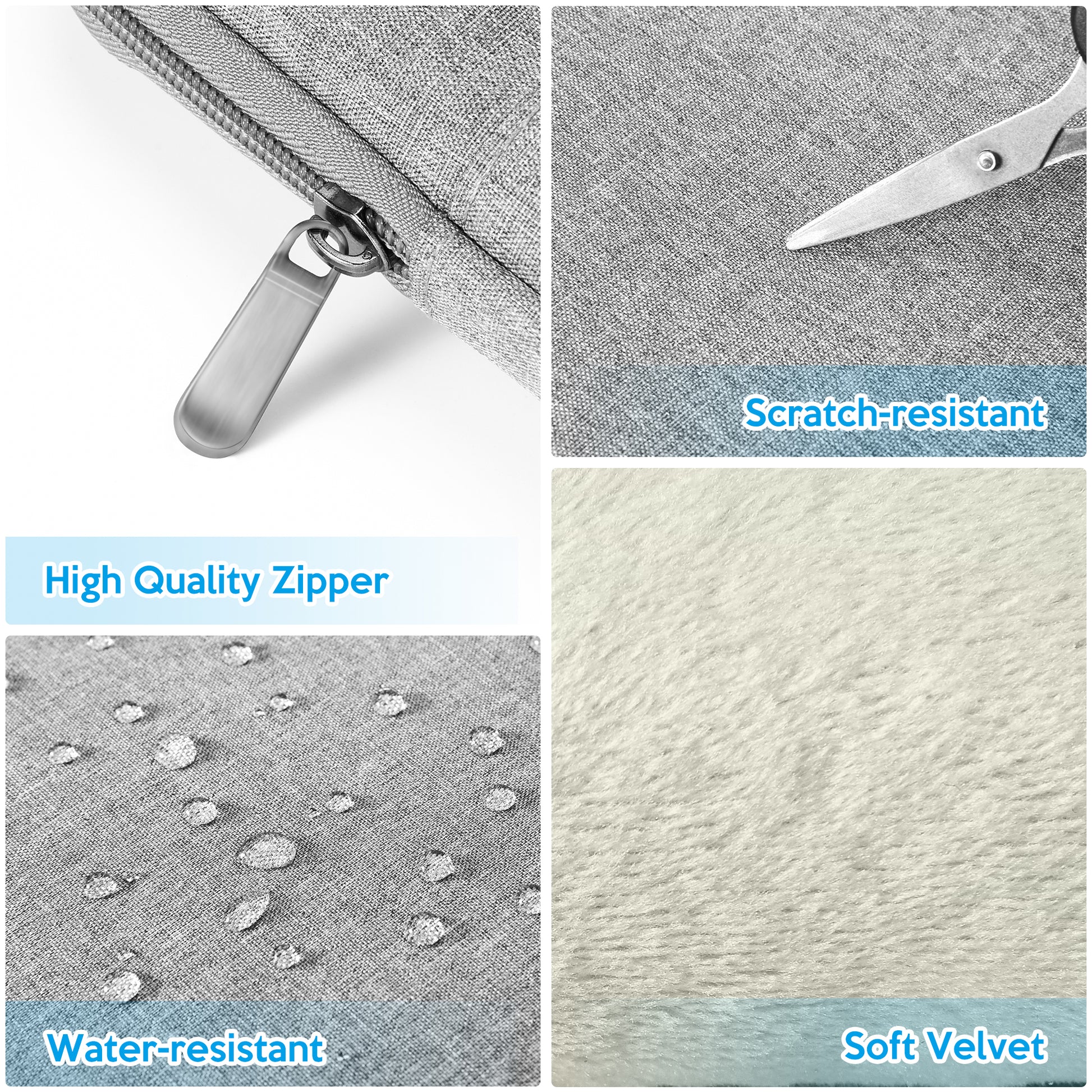 Garvee Durable 13-inch Laptop Sleeve - Compatible with MacBook, HP, Dell & More | Scratch-Proof, Waterproof, with Accessory Bag Grey