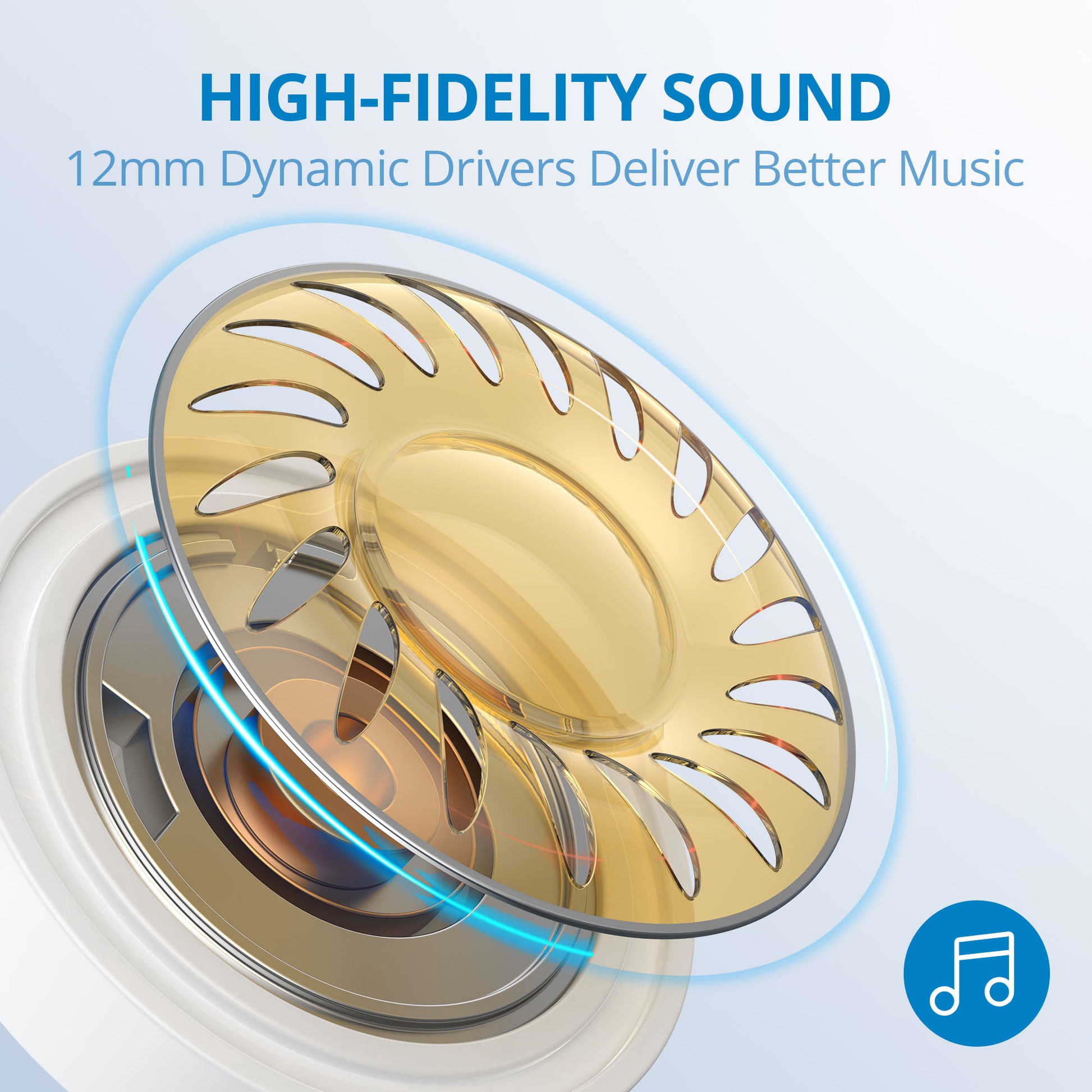 Garvee TWS HiFi Stereo Bluetooth 5.1 Earphones - Wireless, IPX5 Waterproof, Touch Control, Compatible with iPhone, Samsung, Huawei, Xiaomi