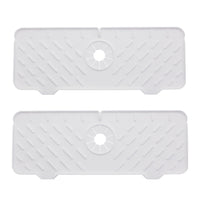 Garvee Silicone Faucet Mat, Draining Drying Pad Countertop Protector for Bathroom Kitchen Sinks, 2pcs