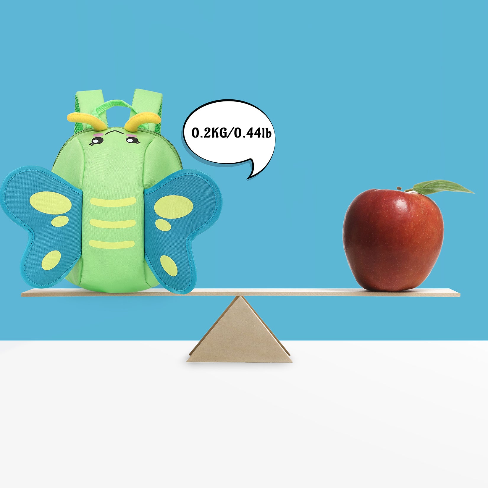 Garvee 300D 3D Butterfly Kids Backpack OneSize Green