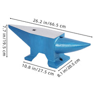 Garvee Cast Steel Anvil 132lbs Blacksmith Tool Durable High Hardness Polished Surface Drop-Forged Steel Metal Workshop Use