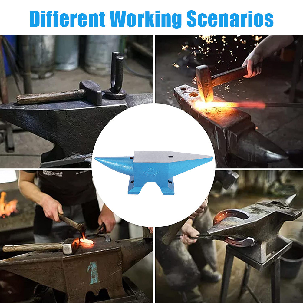 Garvee Cast Steel Anvil 132lbs Blacksmith Tool Durable High Hardness Polished Surface Drop-Forged Steel Metal Workshop Use