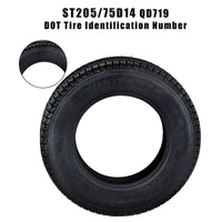 Garvee ST205/75D14 Trailer Tires, 6PR Load Range C, 14in Fuel-saving Designed Trailer Tires 205 75 14 for Travel/Camper/Landscape/Cargo/Utility/Boat/Horse/Farm/Hauler Trailer