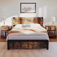 Garvee Nightstand - Bedside Table with Type-C & USB Charging Station, Modern End Table with 1-Drawer Storage, Side Table for Bedroom & Living Room