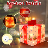 Garvee 3Pcs Christmas Lighted Gift Boxes Decorations