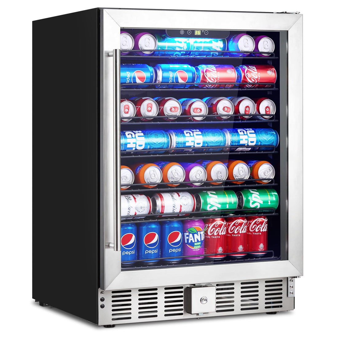 Beverage Refrigerator 5.1 Cu.ft Beverage Fridge 166 Cans Capacity Small Beverage Cooler