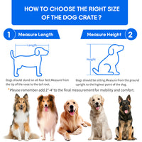 Garvee Dog Crate Furniture with Cushion, Wooden Dog Crate Table with 2 Drawers, Indoor 3-Doors Dog Kennel Furniture, Dog Cage Side End Table, Brown 39.4" L