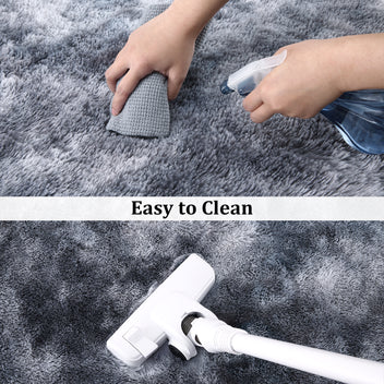 Garvee Fluffy & Sheepskin Dark Grey 2.6'-Round Area Rugs for Bedroom Plush Rug Fuzzy Rug Living Room Rugs Non-Slip Rug for Living Room Bedroom Dining Room Office
