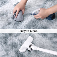 Garvee Fluffy & Sheepskin Light Grey 3.3'-Round Shag Rug Plush Shaggy Rugs Soft Area Rug for Bedroom Fluffy Area Rug Non-Slip Furry Plush Rugs Modern Accent Rug for Indoor Bedroom Living Room