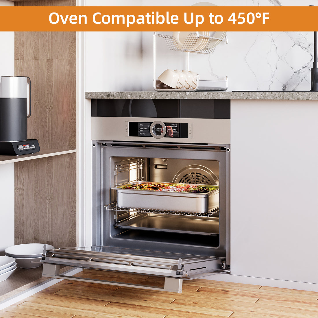 Garvee 6 Pack Steam Table Pan,21"*13"*4" With Lid,NSF Certified,Catering Food Pan Commercial Stainless Steel