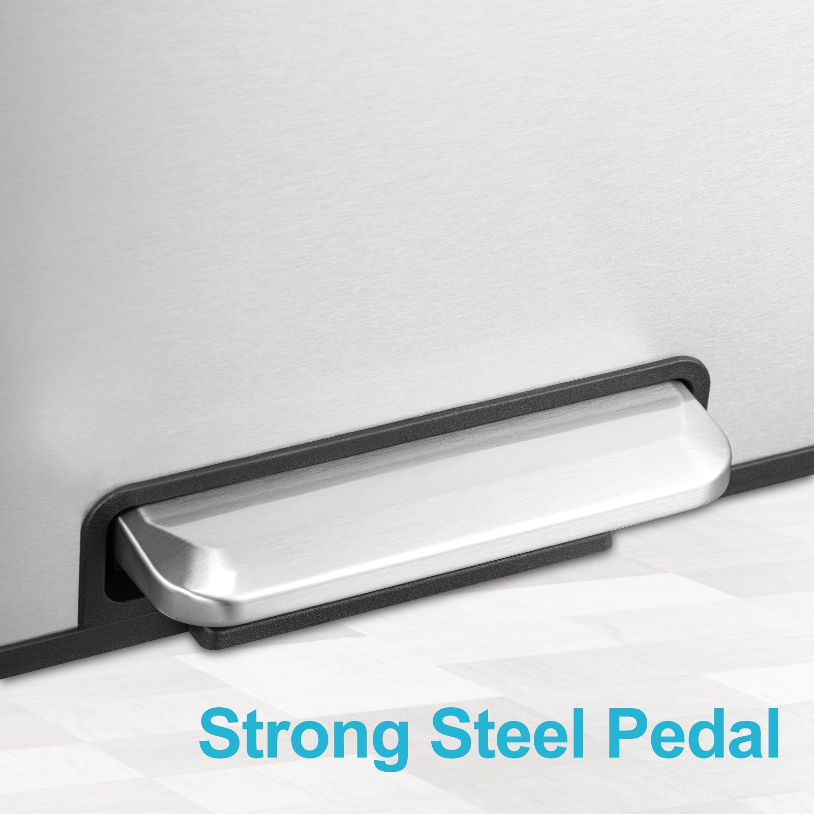 Garvee 2x4 Gallon Kitchen Dual Trash Can and Recycling Bin Stainless Steel Removable Inner Bin and Soft Close Lid for Home Office Business, Silver