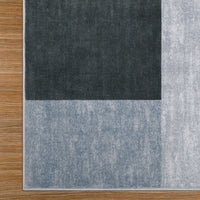 Garvee 9x12 Area Rug Modern Geometric Throw Rugs Washable Extra Large Area Rug for Bedroom Living Room Non Slip Non Shedding Home Decor Mat Contemporary Floor Cover for Dining Room Office Dorm, Grey