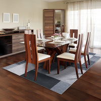 Garvee 9x12 Area Rug Modern Geometric Throw Rugs Washable Extra Large Area Rug for Bedroom Living Room Non Slip Non Shedding Home Decor Mat Contemporary Floor Cover for Dining Room Office Dorm, Grey