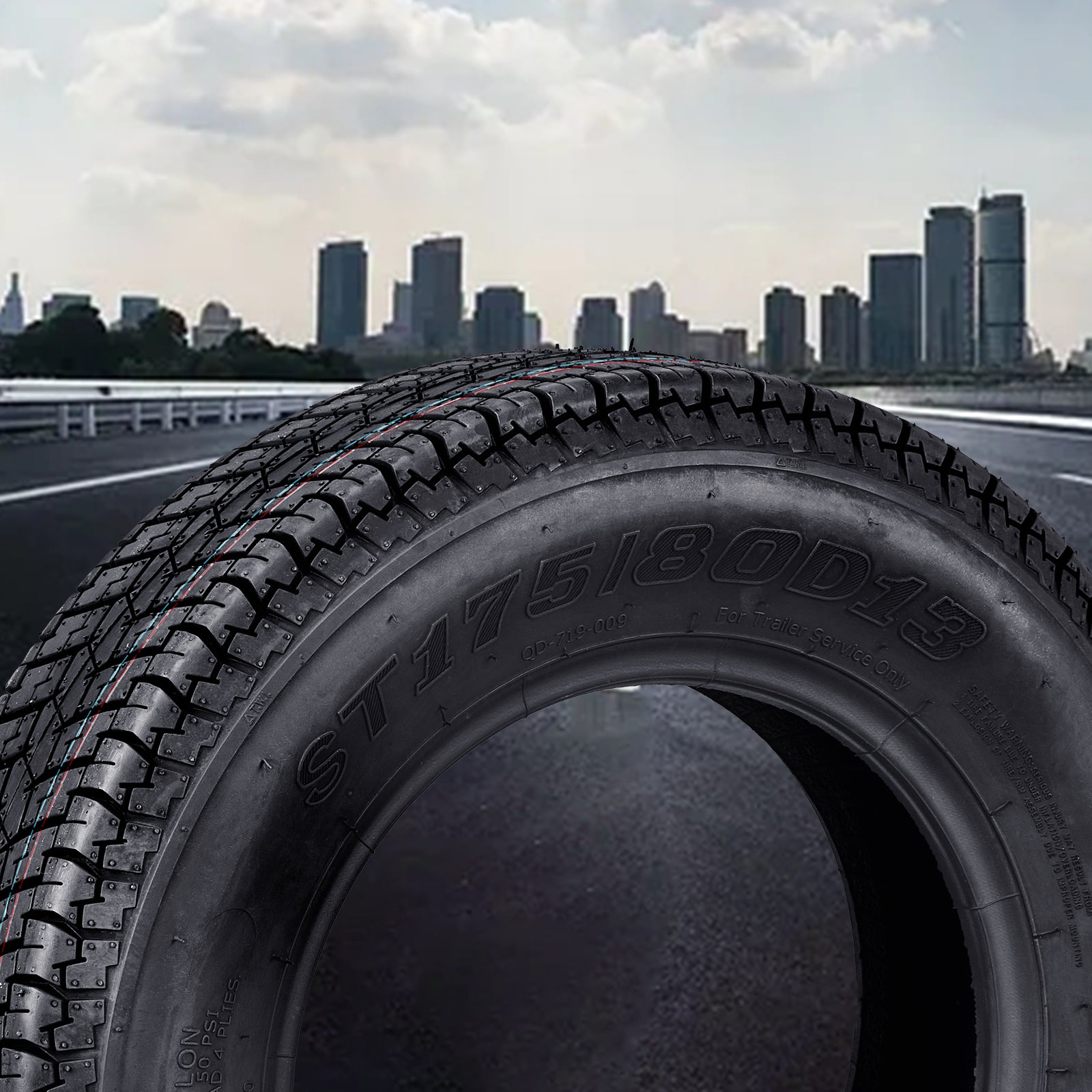 Garvee ST205/75D14 Trailer Tires, 6PR Load Range C, 14in Fuel-saving Designed Trailer Tires 205 75 14 for Travel/Camper/Landscape/Cargo/Utility/Boat/Horse/Farm/Hauler Trailer