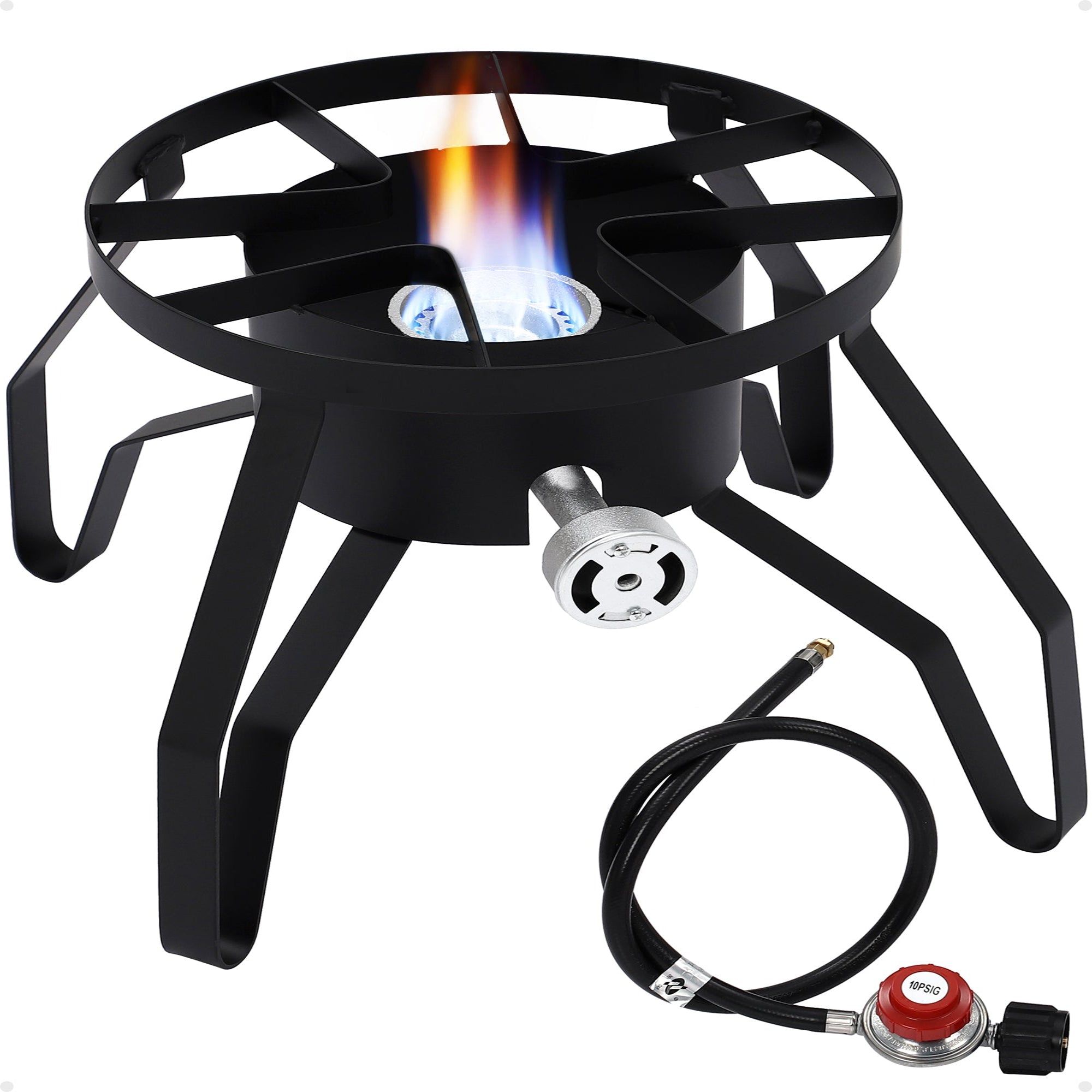 Garvee 14" Single Burner Propane Outdoor Stove - High Heat Portable Cooker for Home Brewing, Turkey Frying, Maple Syrup Preparation
