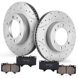 Garvee Premium Ceramic Disc Rear Brake Rotor Compatible With JEEP WRANGLER JK Rear Aluminum-Zinc Coated Durable Rust-Resistant