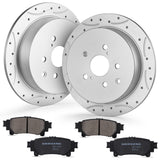 Garvee Premium Ceramic Disc Rear Brake Rotor Compatible With JEEP WRANGLER JEEP WRANGLER JK Rear Aluminum-Zinc Coating
