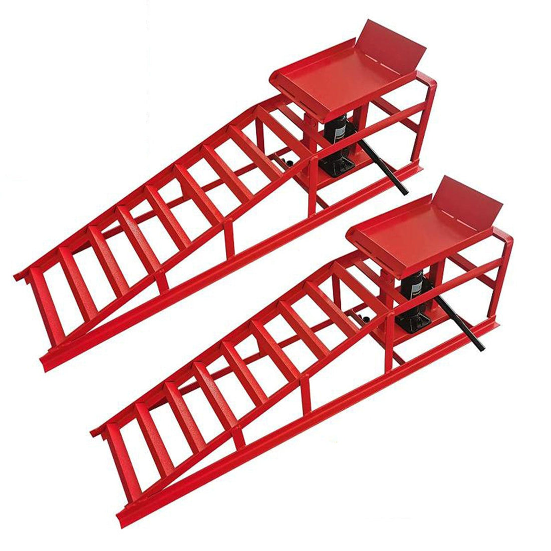2-Pack 5T Auto Service Ramps - 10000lbs Capacity, 7.7-13" Adjustable Lift, Heavy-Duty Steel, Ideal for Low Vehicles & Sports Cars