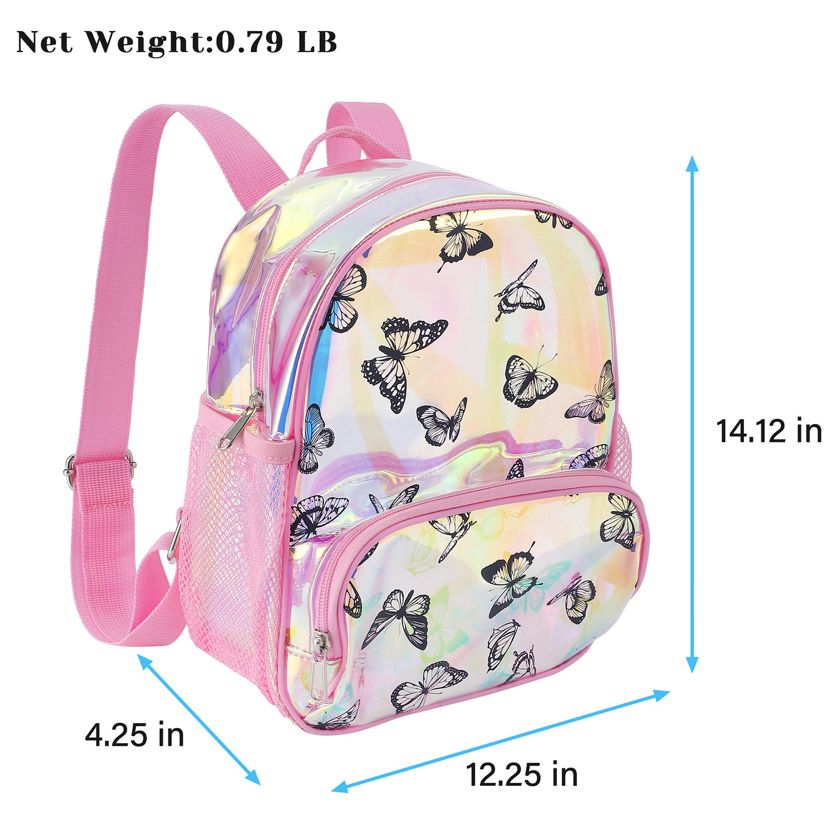 Garvee Transparent PVC/TPU Medium School Bag Fantasy Colors