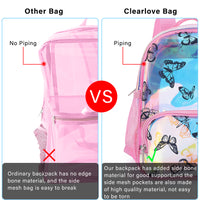Garvee Transparent PVC/TPU Medium School Bag Fantasy Colors