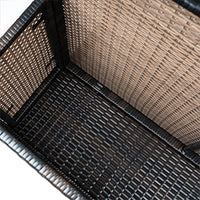 Garvee Poolside Float Storage, Outdoor Storage, Patio Poolside Float Storage Basket, Storage Box, PE Rattan Outdoor Pool Caddy with Rolling Wheels for Floaties, Patio, Pool, Movable