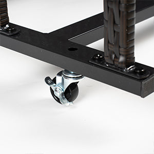 Garvee Poolside Float Storage, Outdoor Storage, Patio Poolside Float Storage Basket, Storage Box, PE Rattan Outdoor Pool Caddy with Rolling Wheels for Floaties, Patio, Pool, Movable