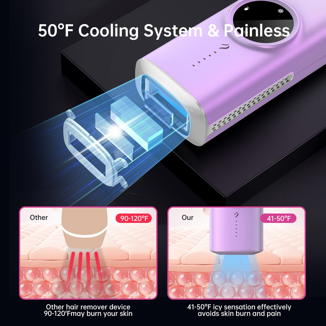 Gravee Laser Hair Removal for Men and Women, Painless Hair Removal Device, Safe and Long-lasting, Reduces Body and Facial Hair Growth, Salon-Level Results at Home