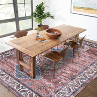 Garvee Vintage Washable Area Rug 3x5 Boho Rug Faux Cashmere Non Slip Rugs for Living Room Bedroom Oriental Rug Mat Stain Resistant Throw Rug Kitchen Dining Home Office