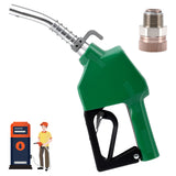 Garvee Automatic Fuel Nozzle, 3/4" NPT Inlet Thread & 13/16" Spout, 11 GPM Max Flow Rate, Auto Shut Off, Aluminum & PVC Gas Pump Handle with 360° Swivel for Gasoline Diesel Kerosene Refilling - Green