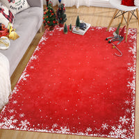 Garvee Bedroom Area Rug 4x6 Indoor Xmas Area Rug Non-Slip Fllor Carpet Christmas Decorative Area Rug Boho Snowflake Area Rug Washable Area Rug for Bedroom Living Room Kitchen Nursery, Red 4' x 6'