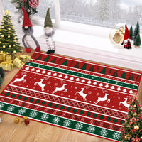 Garvee Christmas Area Rug 2x3 Small Rug Washable Entryway Rug Xmas Snowflake Holiday Decor Doormat Kitchen Decorative Non Slip Soft Low Pile Small Carpet Indoor Throw Rug Bedroom Entrance Bathroom