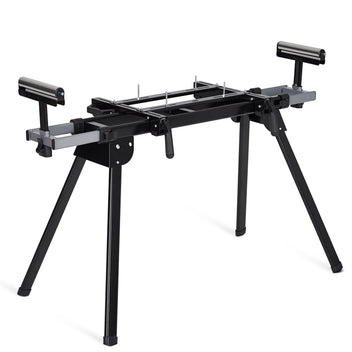 Garvee 440Lbs Portable Miter Saw Stand, Folding Universal Saw Stand, 76-4/5'' Adjustable Stainless Steel Table, Compatible with Most Table Saws