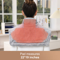 Garvee Heating Pad for Neck and Shoulders - 2.2lb Large Electric Fast Heating Pad for Pain Relief and Deep Pressure Therapy, 22"x19", UL Certified,