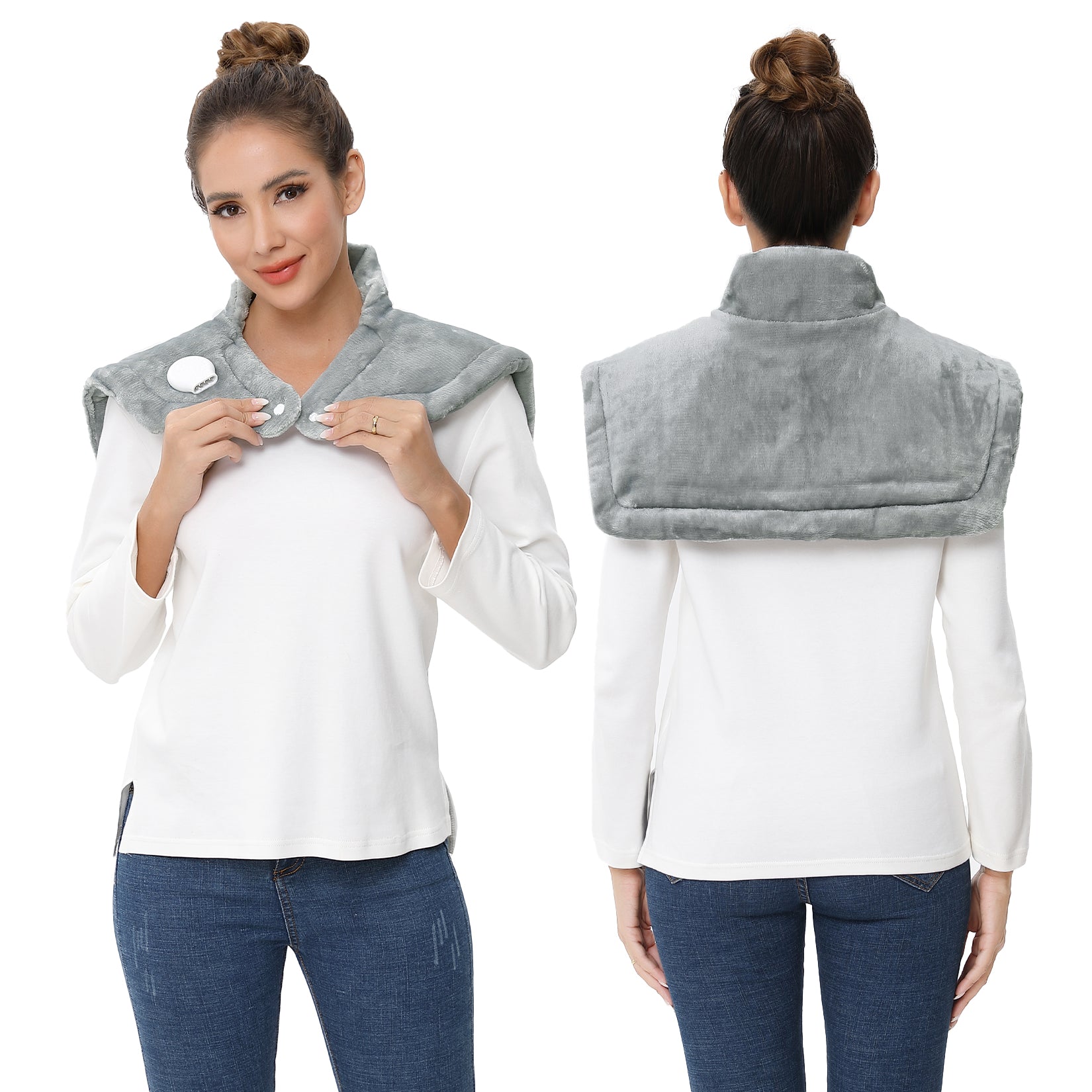 Garvee Heating Pad for Neck and Shoulders - 2.2lb Large Electric Fast Heating Pad for Pain Relief and Deep Pressure Therapy, 22"x19", UL Certified,