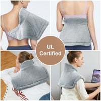 Garvee Heating Pad for Neck and Shoulders - 2.2lb Large Electric Fast Heating Pad for Pain Relief and Deep Pressure Therapy, 22"x19", UL Certified,