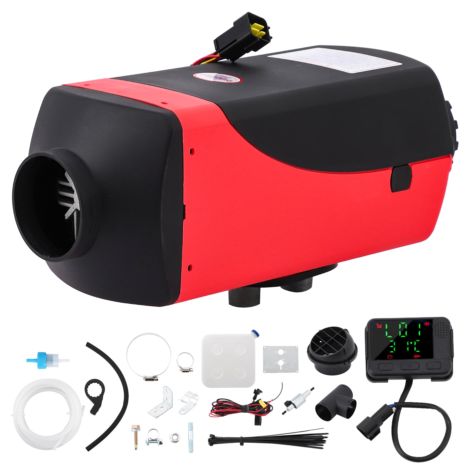 Garvee Diesel Air Heater 12V with 10L Tank & Muffler, Diesel Heater 3KW, Diesel Parking Heater with LCD Thermostat Monitor & Remote Control for Trucks, Trailer, Boat and Motor-Home