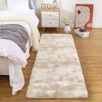 Garvee Fluffy & Sheepskin Light Coffee 2x8 Faux Fur Rug, Non-Shedding Anti-Slip Plush for Kids Playroom Classroom Dining