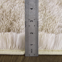 Garvee Fluffy & Sheepskin Light Coffee 2x8 Faux Fur Rug, Non-Shedding Anti-Slip Plush for Kids Playroom Classroom Dining