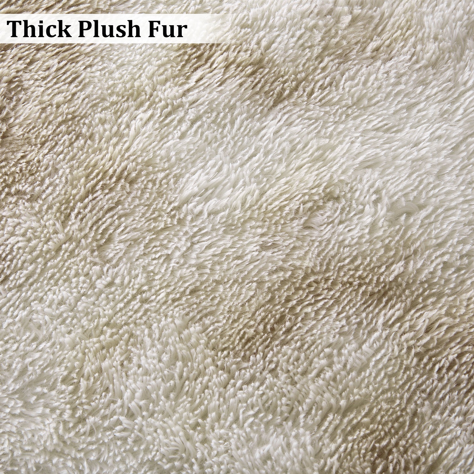 Garvee Fluffy & Sheepskin Light Coffee 2x8 Faux Fur Rug, Non-Shedding Anti-Slip Plush for Kids Playroom Classroom Dining