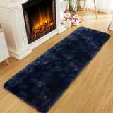 Garvee Fluffy & Sheepskin Navy Blue 2x6 Runner Fuzzy Plush Rug, Non-Slip Shaggy for Hallway Living Room Bedroom Kitchen - Navy Blue