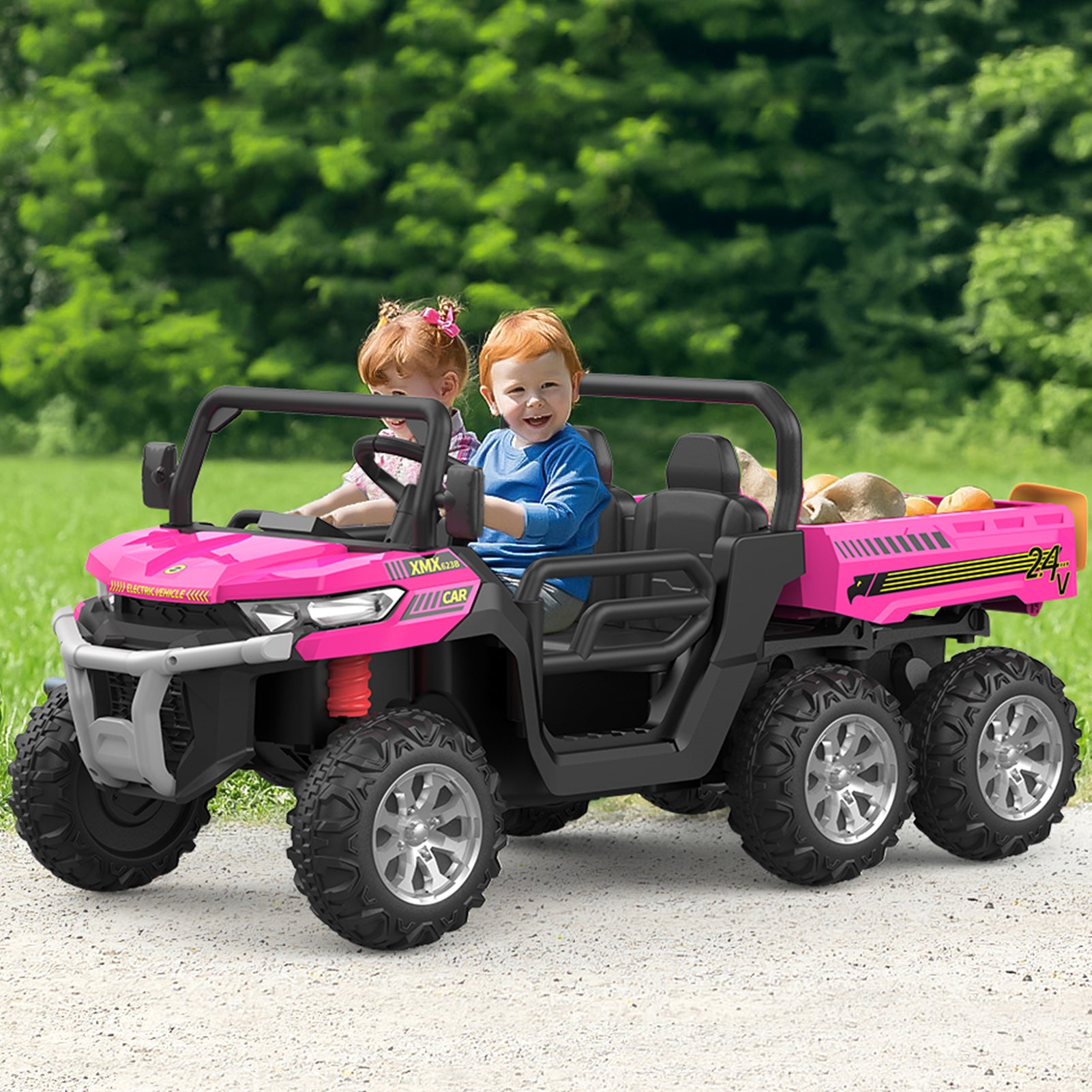 Seater Kids Riding Power Wheels GARVEE 2-Seater Ride On Car
