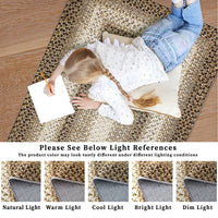 Garvee Bordered Taupe 2x3 Braided Rug, Entryway Rugs Indoor Rustic Area Rug Washable Rug Modern Geometric Area Rug Non-Slip Boho Rug for Living Room Bedroom Kitchen