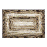 Garvee Bordered Taupe 2x3 Braided Rug, Entryway Rugs Indoor Rustic Area Rug Washable Rug Modern Geometric Area Rug Non-Slip Boho Rug for Living Room Bedroom Kitchen