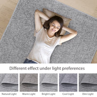 Garvee Area Rug 2x3 Modern Solid Small Washable Rug Chenille Front Door Doormat Indoor Foldable Floor Cover Entryway Door Mat Boho Non-Slip Welcome Mat for Living Room Bedroom Bedside Light Grey