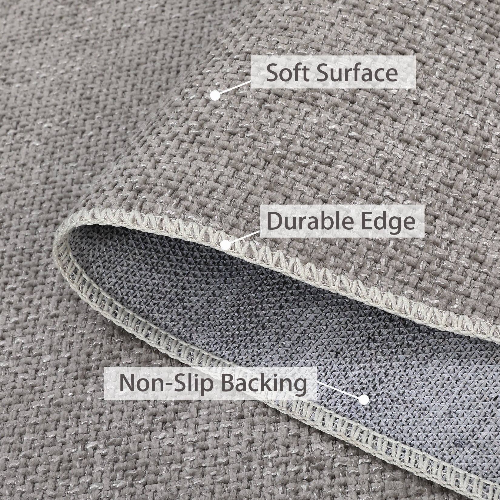 Garvee Area Rug 2x3 Modern Solid Small Washable Rug Chenille Front Door Doormat Indoor Foldable Floor Cover Entryway Door Mat Boho Non-Slip Welcome Mat for Living Room Bedroom Bedside Khaki