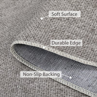 Garvee Area Rug 2x3 Modern Solid Small Washable Rug Chenille Front Door Doormat Indoor Foldable Floor Cover Entryway Door Mat Boho Non-Slip Welcome Mat for Living Room Bedroom Bedside Khaki