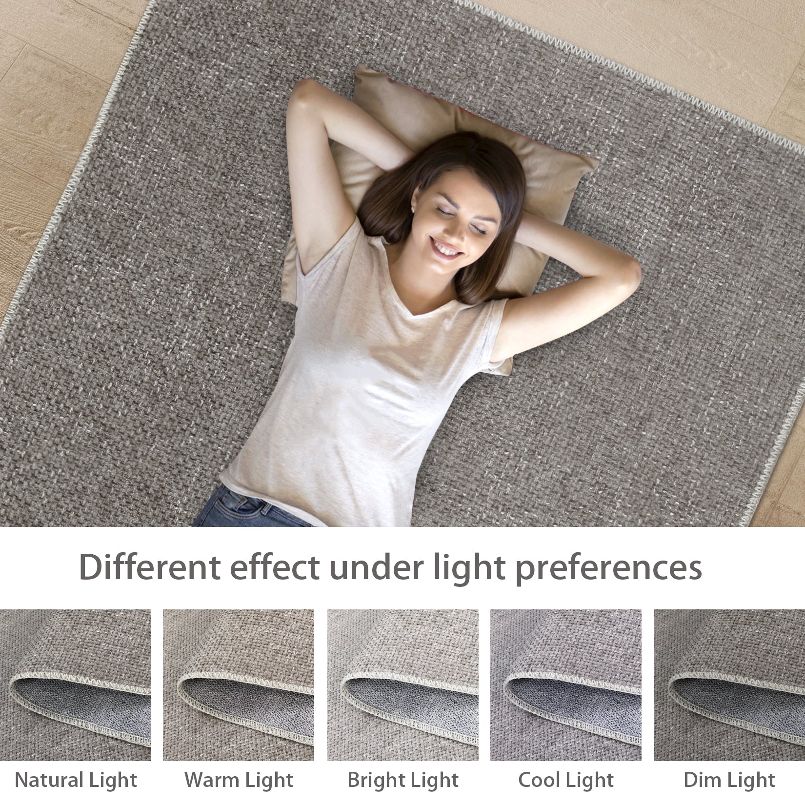 Garvee Area Rug 2x3 Modern Solid Small Washable Rug Chenille Front Door Doormat Indoor Foldable Floor Cover Entryway Door Mat Boho Non-Slip Welcome Mat for Living Room Bedroom Bedside Khaki