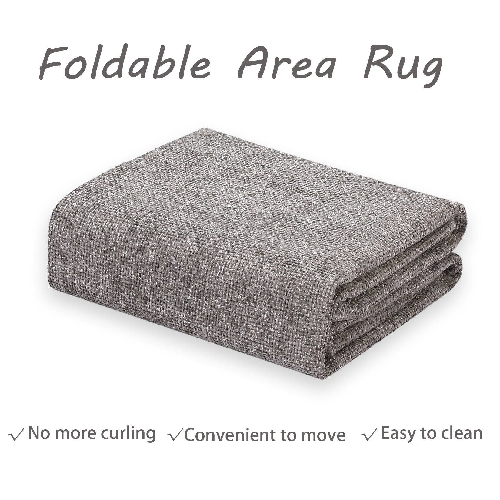 Garvee Area Rug 2x3 Modern Solid Small Washable Rug Chenille Front Door Doormat Indoor Foldable Floor Cover Entryway Door Mat Boho Non-Slip Welcome Mat for Living Room Bedroom Bedside Khaki