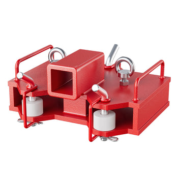 Garvee 2-Inch Forklift Trailer Hitch Receiver, 7000 lbs Capacity, Dual-Pallet Forks Compatible, Red