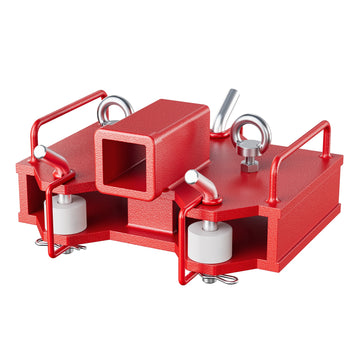 Garvee 2-Inch Forklift Trailer Hitch Receiver, 7000 lbs Capacity, Dual-Pallet Forks Compatible, Red